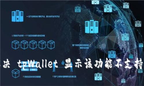 如何解决 tpWallet 显示该功能不支持的问题